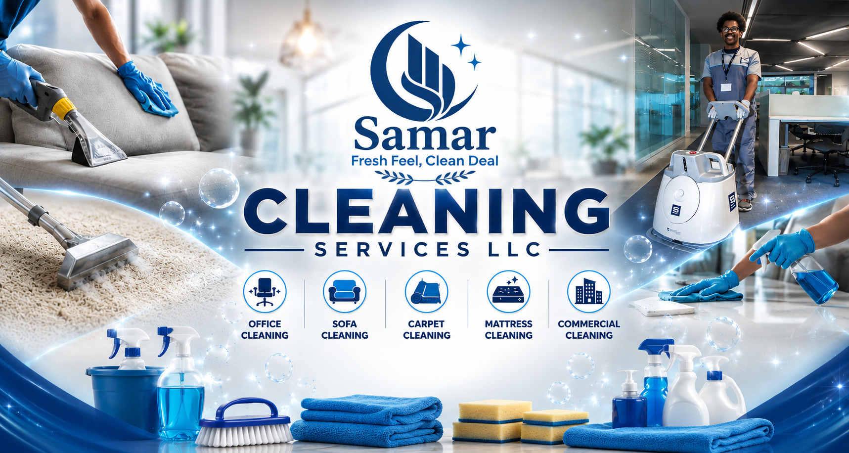 Samar Cleaning Services LLC — Office, Sofa, Carpet, Mattress & Commercial Cleaning